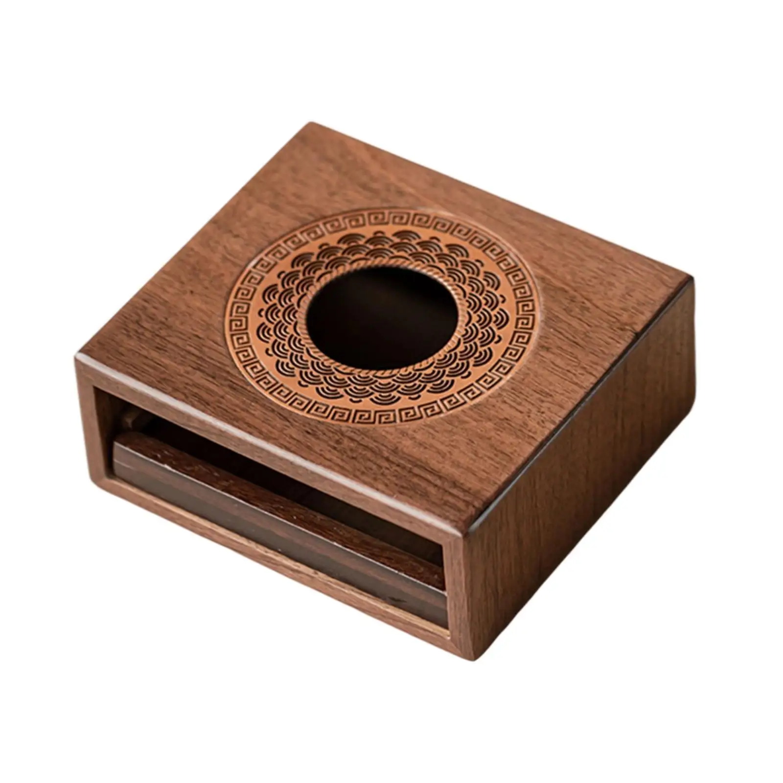 Elegant Wooden Teapot Warmer Efficient Candle Heater Pot for Chinese Tea Party Office Travel Camping Tea Set