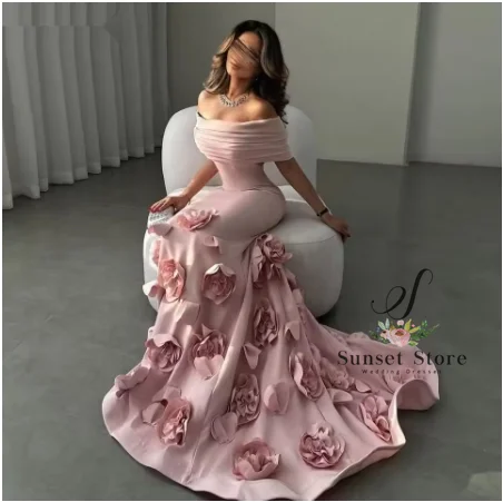 Robes de Rhsirène de luxe personnalisées avec fleurs, robes de soirée formelles, décorer, acheter, 2025