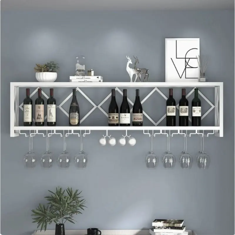 Armadietto rustico Armadietto per il vino Espositore di lusso Armadietto per il vino antico Panettiere Decorazione da bar Szafka in metallo illuminato a parete alta