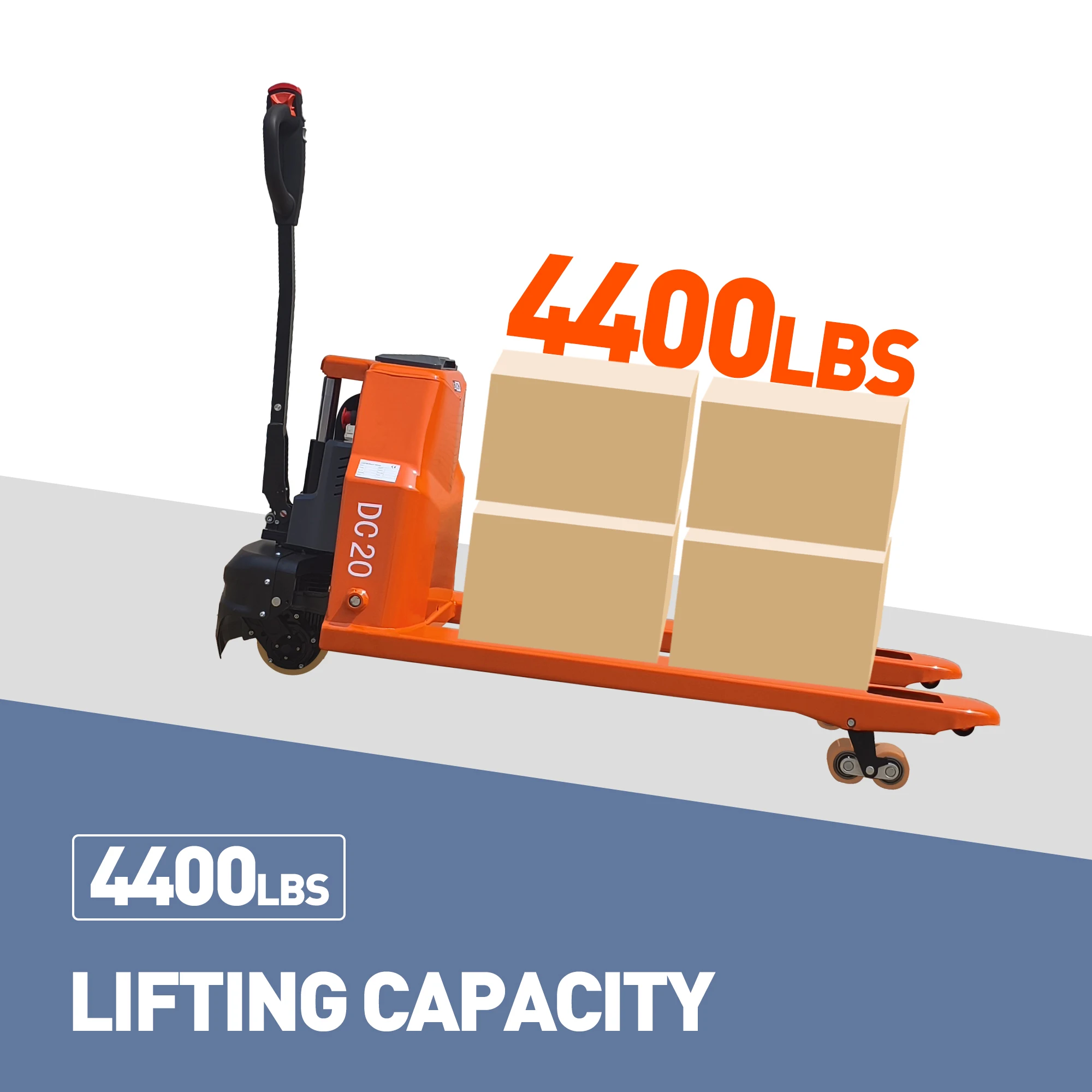 

Электрическая тележка с поддоном, сверхмощные моторизованные тележки с поддонами емкостью 4400 фунтов с вилками 48 x 27 дюймов, электрическая тележка с поддонами