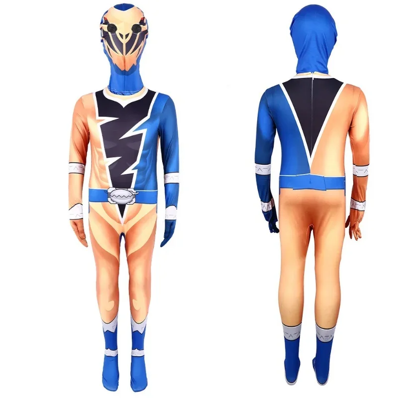 Anime Fancy Adult Kids Ranger  Cosplay Costume Jumpsuit Halloween Party Role Play Child Men Clothes