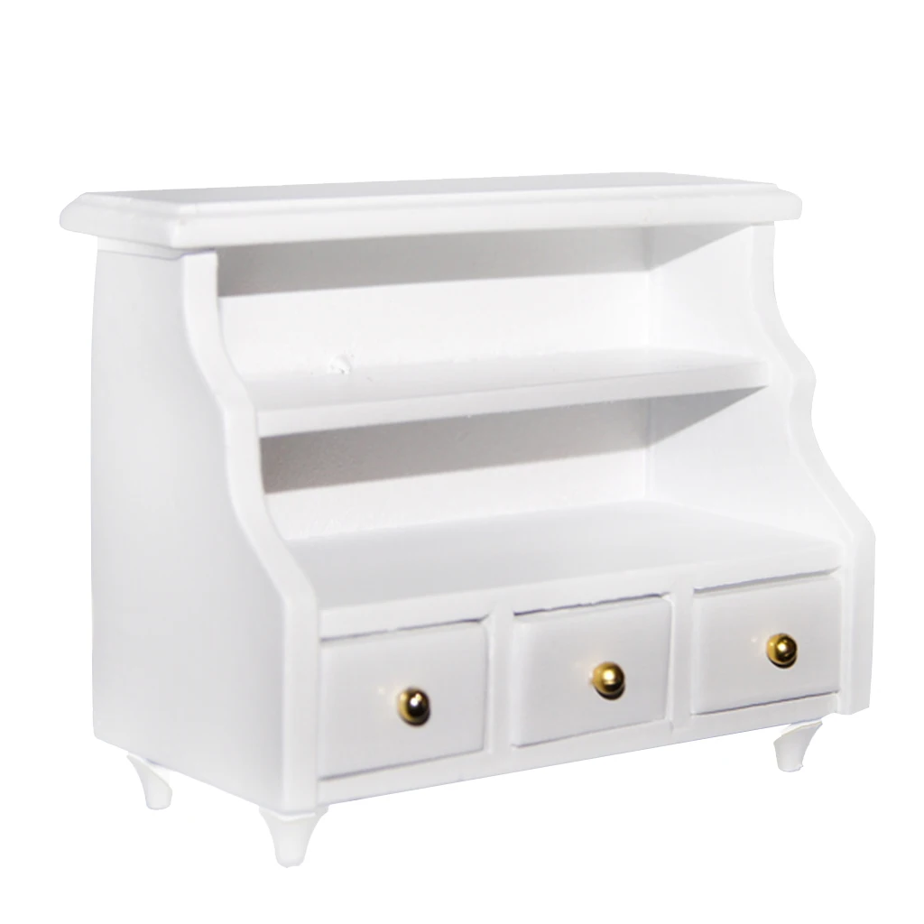 Meubles miniatures pour maison de poupée, armoire de salle de bain, échelle 1 12, rangement de toilettes en bois pour enfants, maison de poupées miniatures