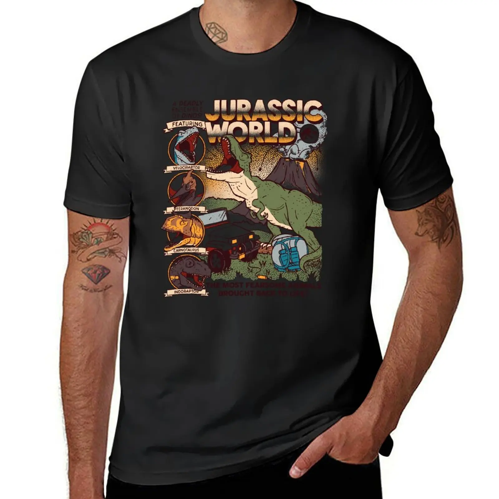 Jurassic World: Fallen Kingdom Comic Book Cover T-Shirt customs design your own tops men t shirts