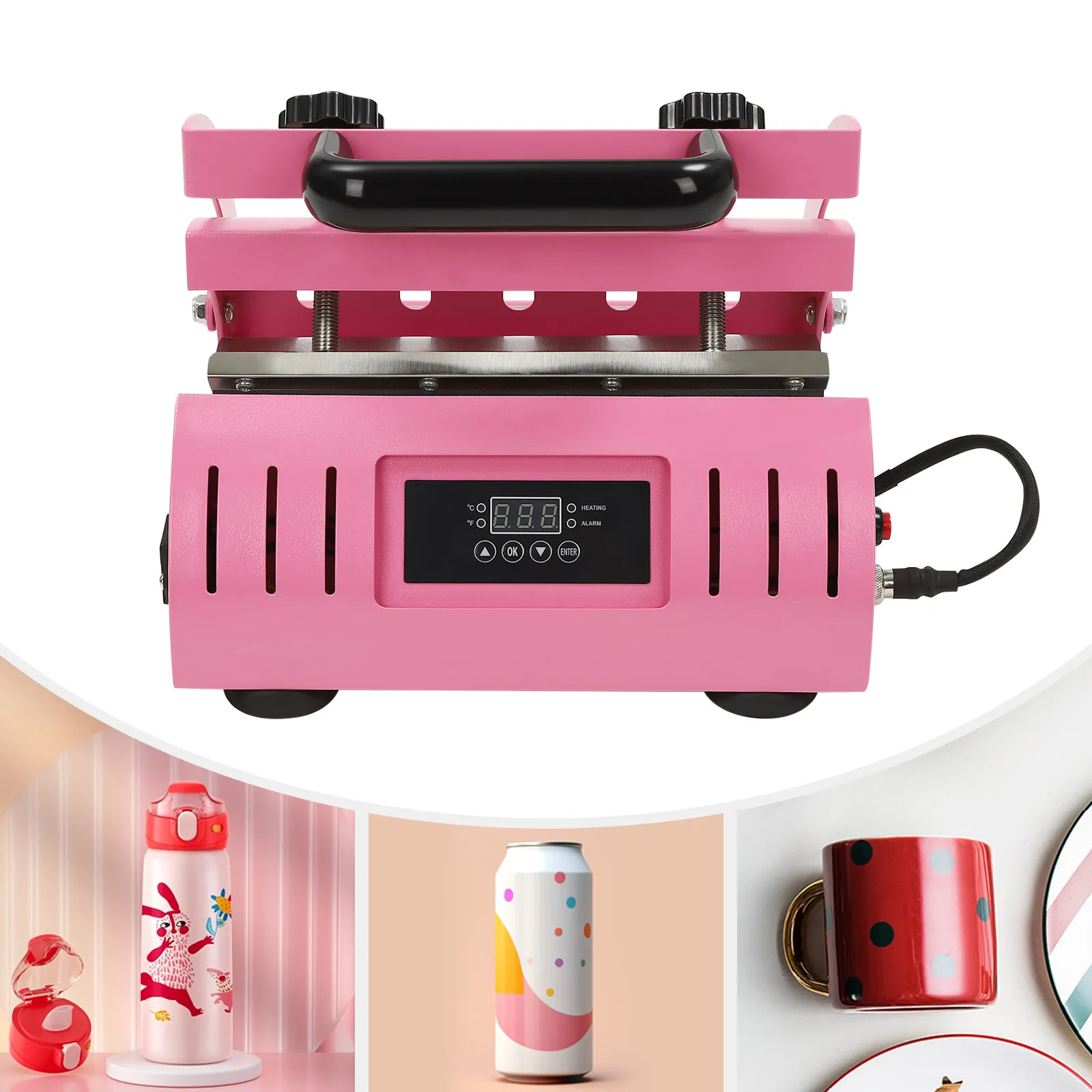 

Tumble Heat Press|11-30oz Straight Wall Ceramic Mug & Glass Jar Heat Transfer Press|Multifunctional Digital for DIY Crafts