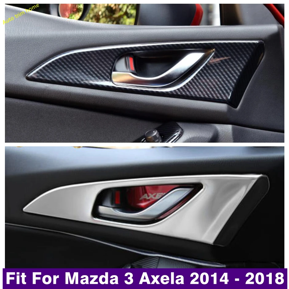 

Fit For Mazda 3 Axela 2014 - 2018 Inner Door Pull Doorknob Handle Bowl Decor Panel Cover Trim Interior Accessories
