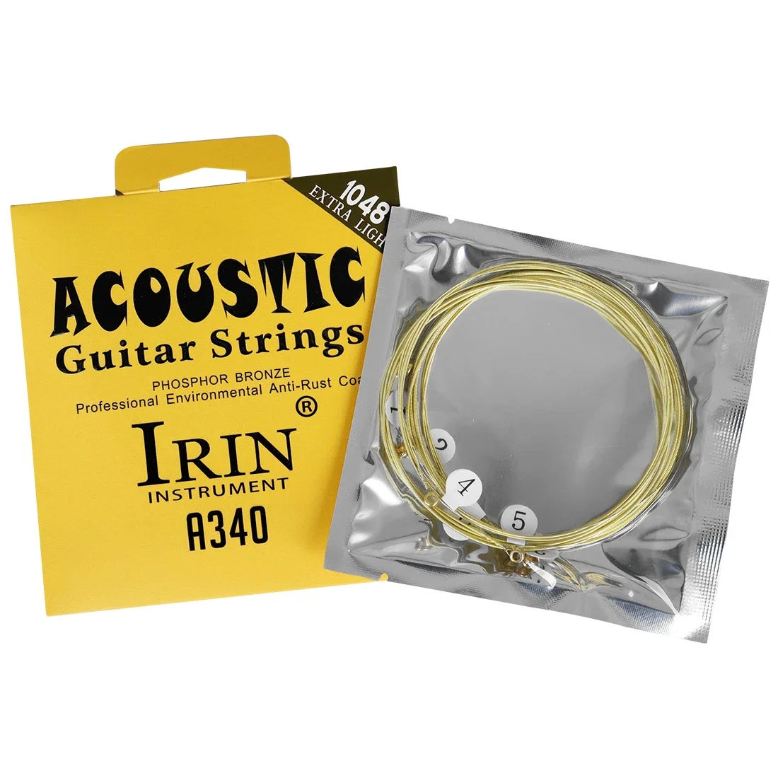 IRIN Acoustic Guitar Strings Hexagonal Alloy Phosphor Bronze Winding Folk Guitar Strings for Classic Folk Guitar Accessories