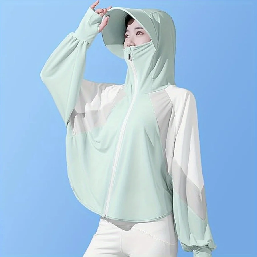 เสื้อผ้าป้องกันแสงแดดแห้งเร็วน้ําหนักเบาของผู้หญิงเสื้อผ้าตกปลาชายหาดระบายอากาศและกันลมต้องใช้ในชีวิตประจําวัน