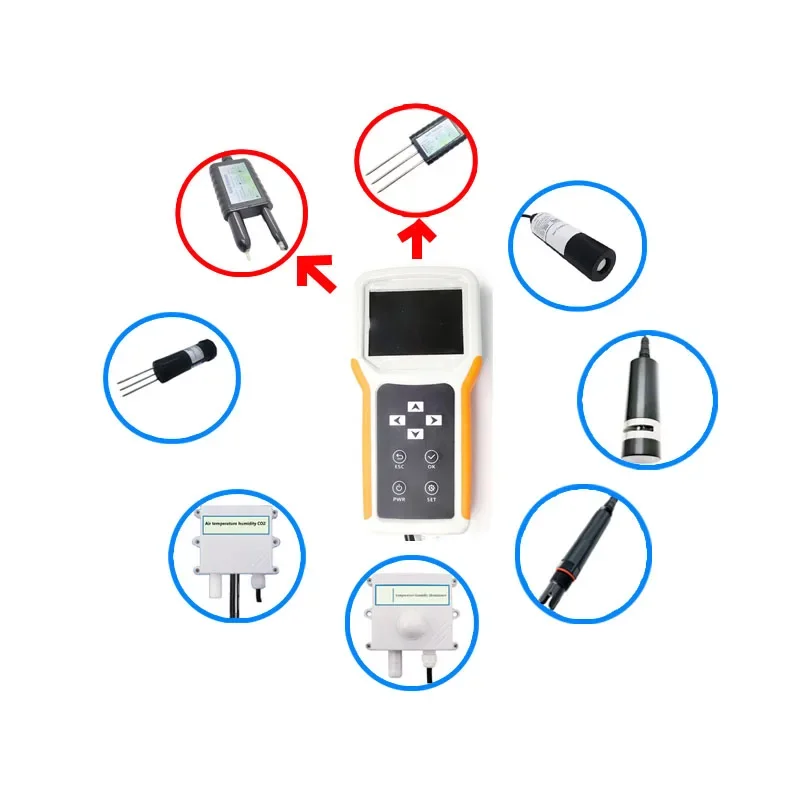 Portable Sensor Soil  NPK/PH/EC Analyzer Moisture Nutrient Sensor Data Logger Equipment Portable Soil Analysis Device Handheld