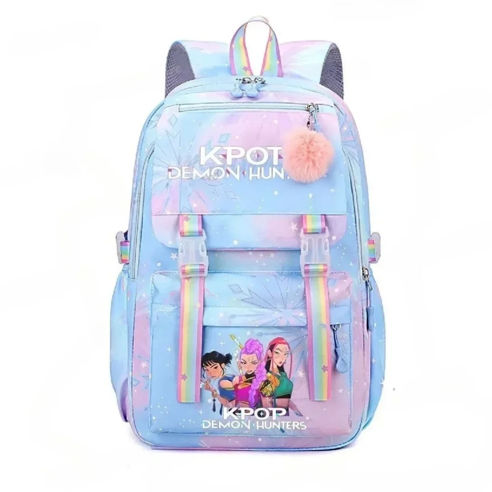 Hot Miniso KPop Demon Hunters Daily Bagpack Hot Movie Print Backpacks for Girl Boy K-Pop Fashion Casual Students School Backpack