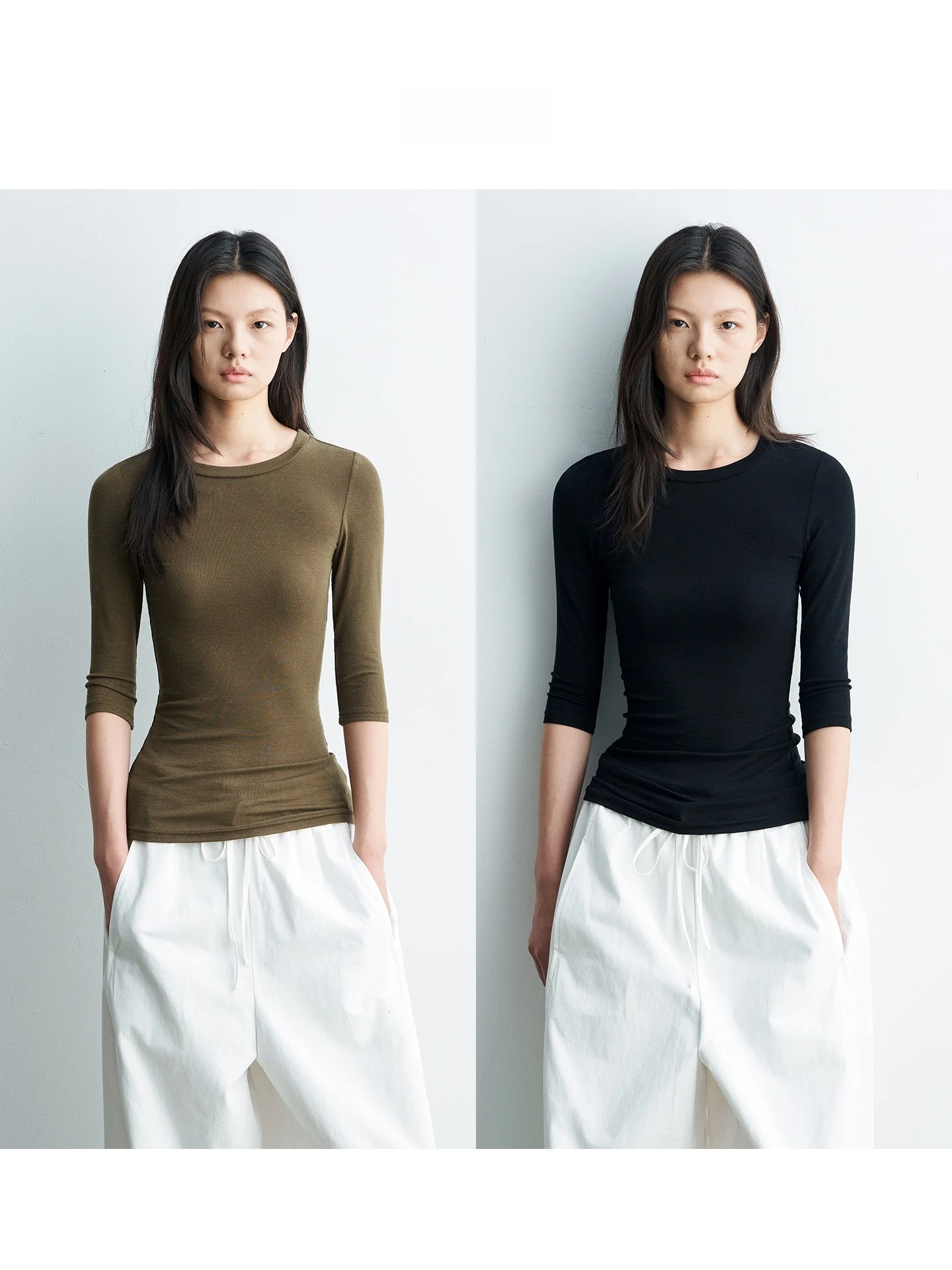 

LRRE l шерстяной облегающий вязаный топ женский эластичный утягивающий круглый Ne mid Sve повседневный удобный шерстяной свитер