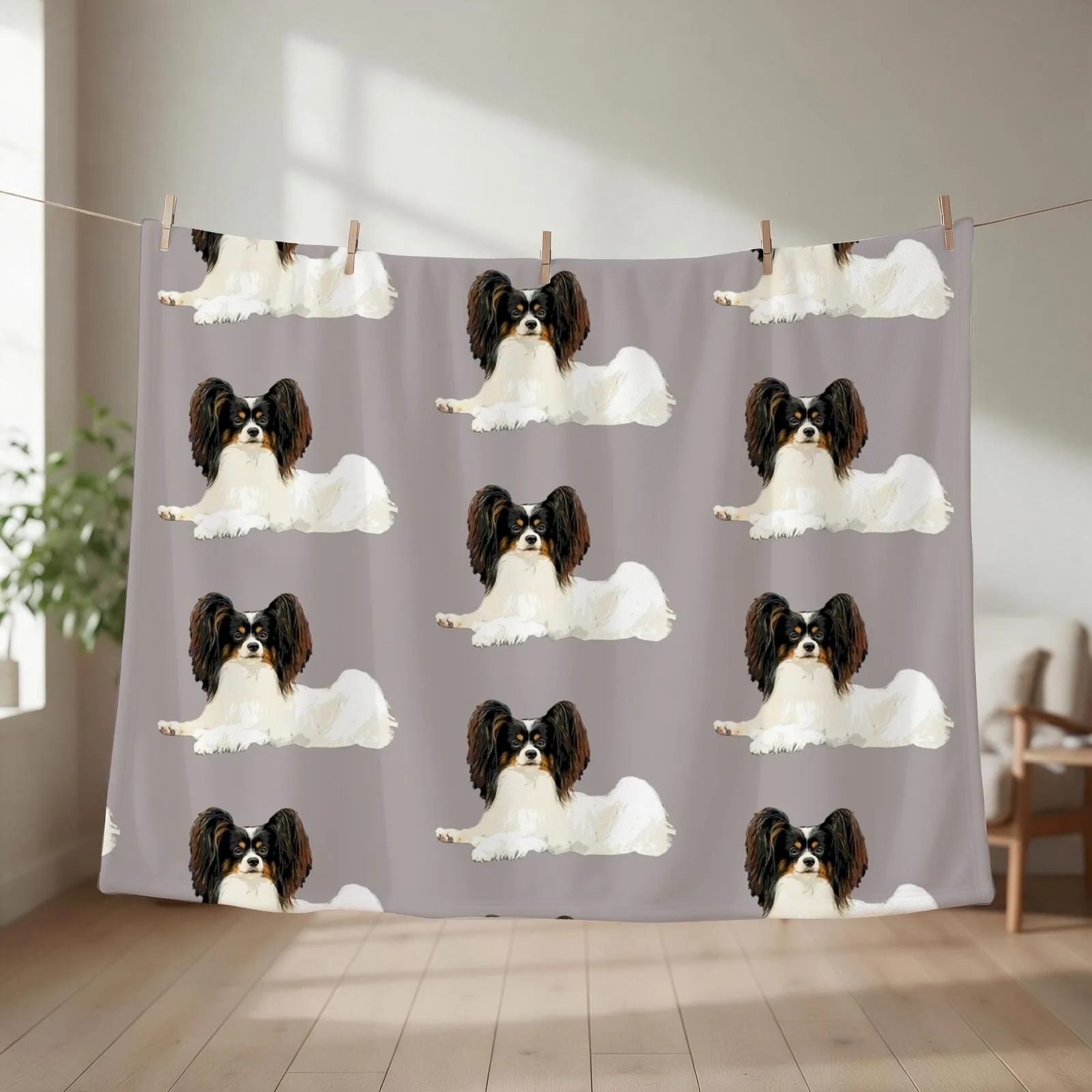 Papillon - Look at those butterfly ears! Throw Blanket Vintage Sofas For Baby Custom Blankets