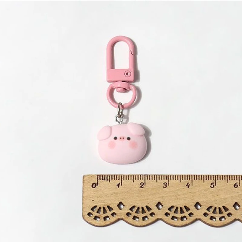 1Pair Cute Sweet Pink Pig Keychain Pendant Cartoon Versatile Charm Key Rings Exquisite Backpack Decoration Accessories Gifts