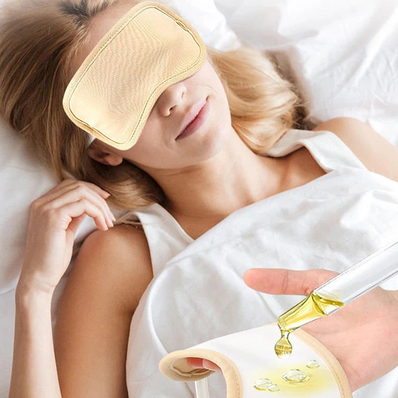 Wiederverwendbare Bio-Rizinusöl-Augenmaske mit verstellbarem Gummiband – Wiederverwendbare Augenpads für ätherische Öle – Detail 6