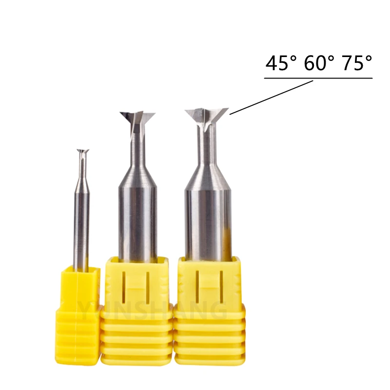 Dovetail Milling Cutter HRC55 Carbide Cnc Tool 45 60 75 Degrees 3mm-12mm Tungsten Steel Metal Processing Tool Milling Machine