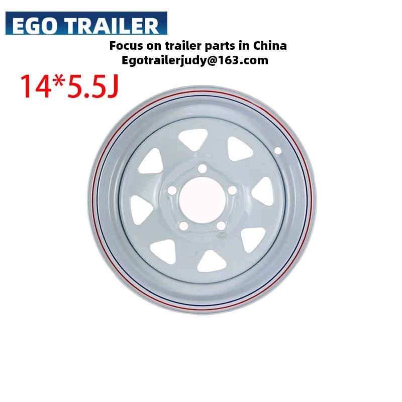 

Прицеп Ego 14 дюймов * 5,5J, обод прицепа с белыми спицами 5-114,3, детали прицепа с автомобильным болтом, аксессуары для прицепа