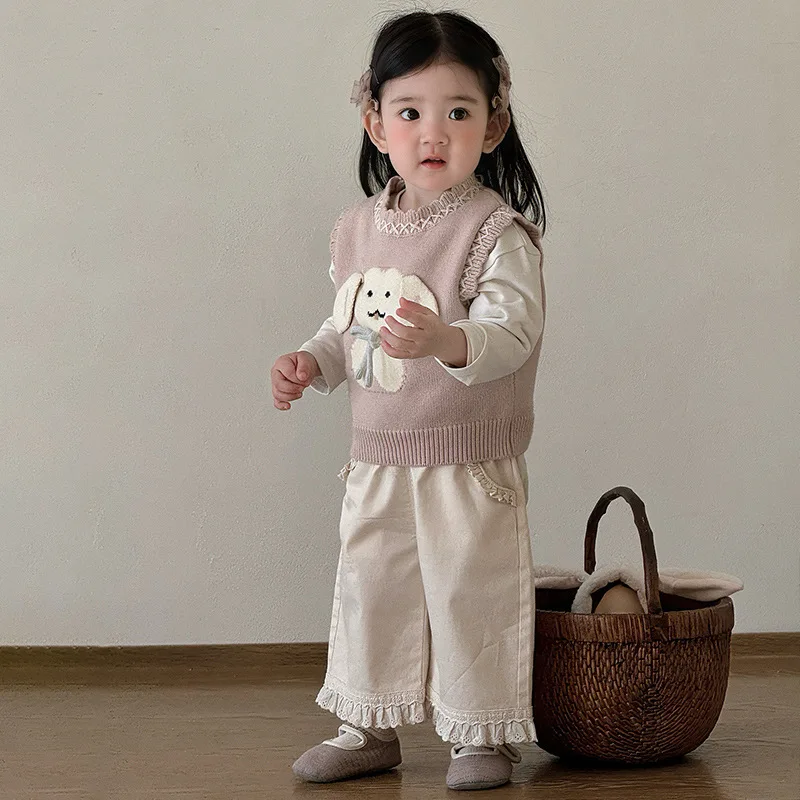 

2025 New Autumn and Winter Cute Cartoon Pattern for Infants and Young Children Warm Outer Vest