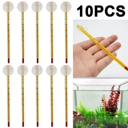 10-1PC quarium Thermometer with Suction Cup Turtle Fish Tank Glass Water Anti Dropping Temperature Meter Household Accessories