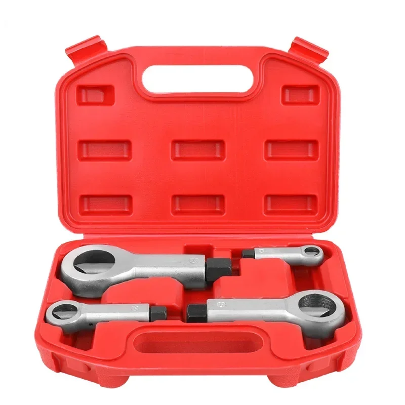 

4 PC Heavy-Duty Nuts Splitter Tools Set Nut Breaker Tool Durable Portable Manual Remover Extractor Hand Splitting Tool