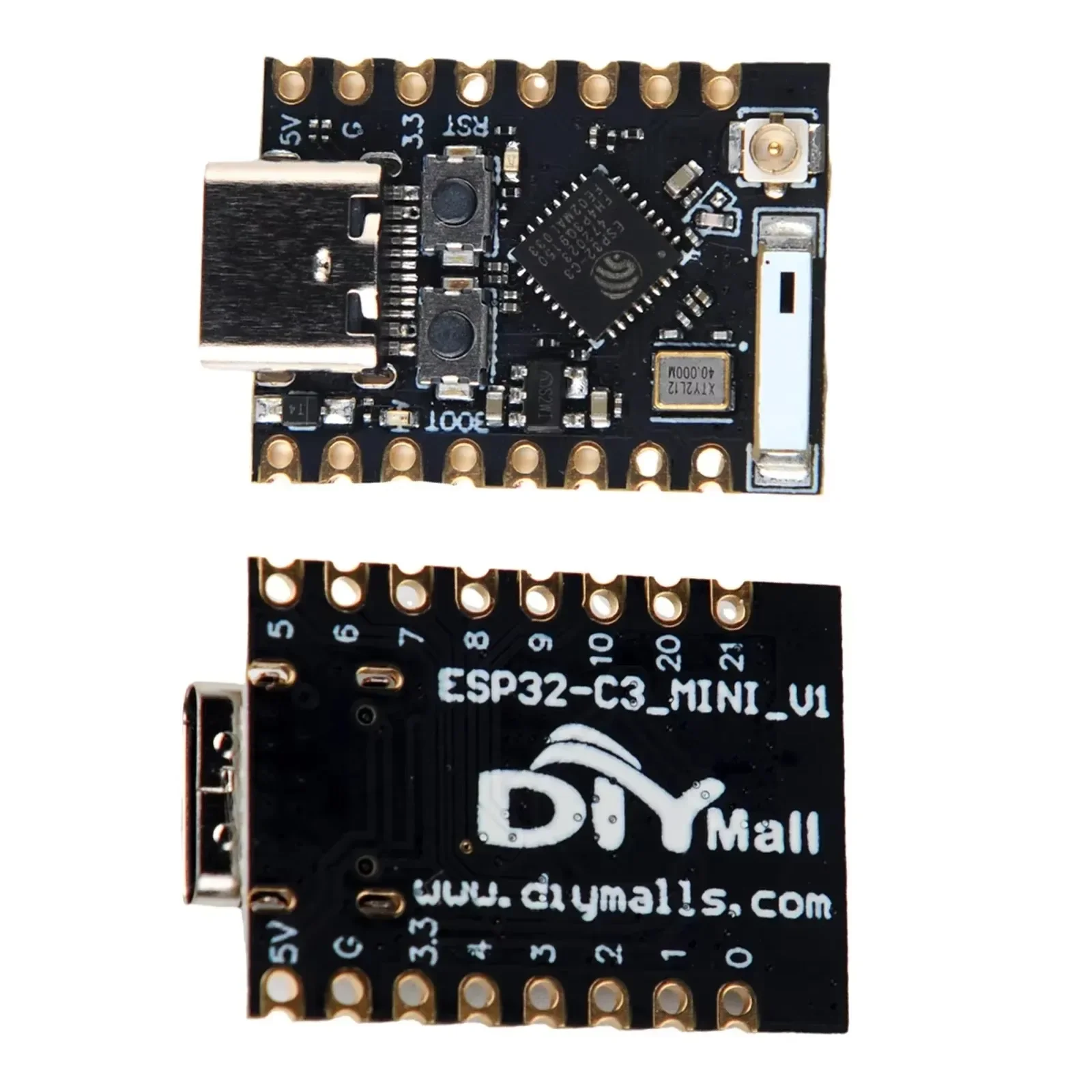 DIYmall ESP32-C3 Super Mini Development Board with 2.4G Antenna, WiFi+BT5.0 for IoT/Arduino Projects (5 Sets)