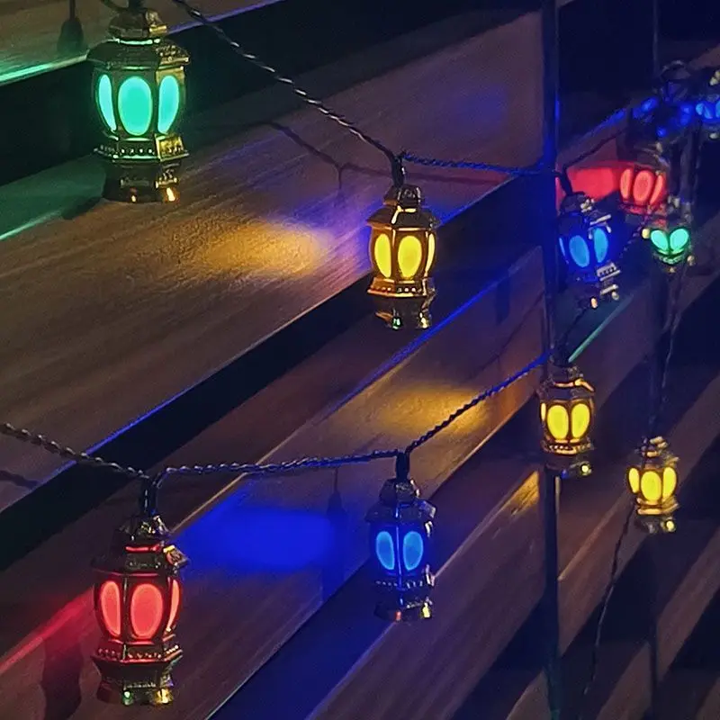 

Ramadan Eid String Light Solar/Battery Powered Mubarak Islam Indoor/Outdoor Lantern Lights for Muslim Home Garden Fence Decor