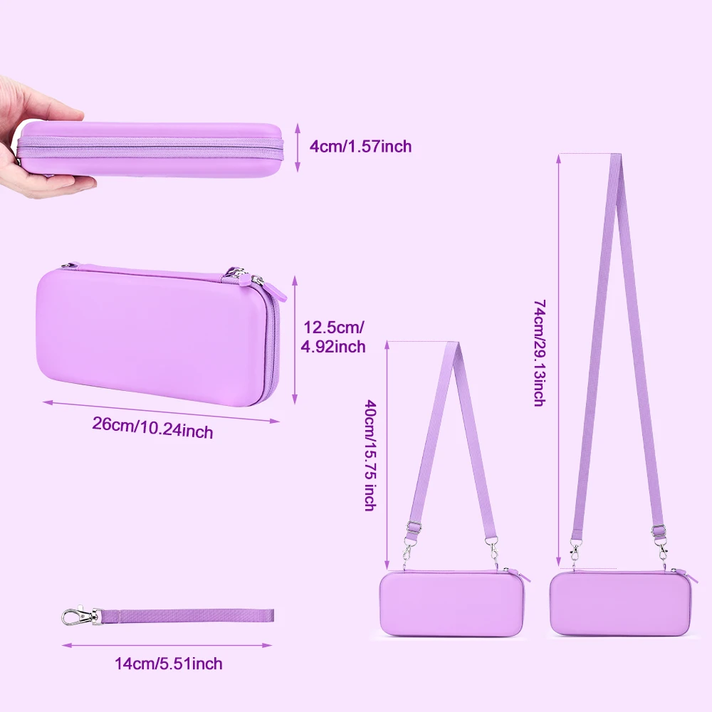 Portable Switch Storage Accessory 15 in 1 Game Kit with Switch Bag, Adjustable Stand, Protective Case for Switch Console & J-Con