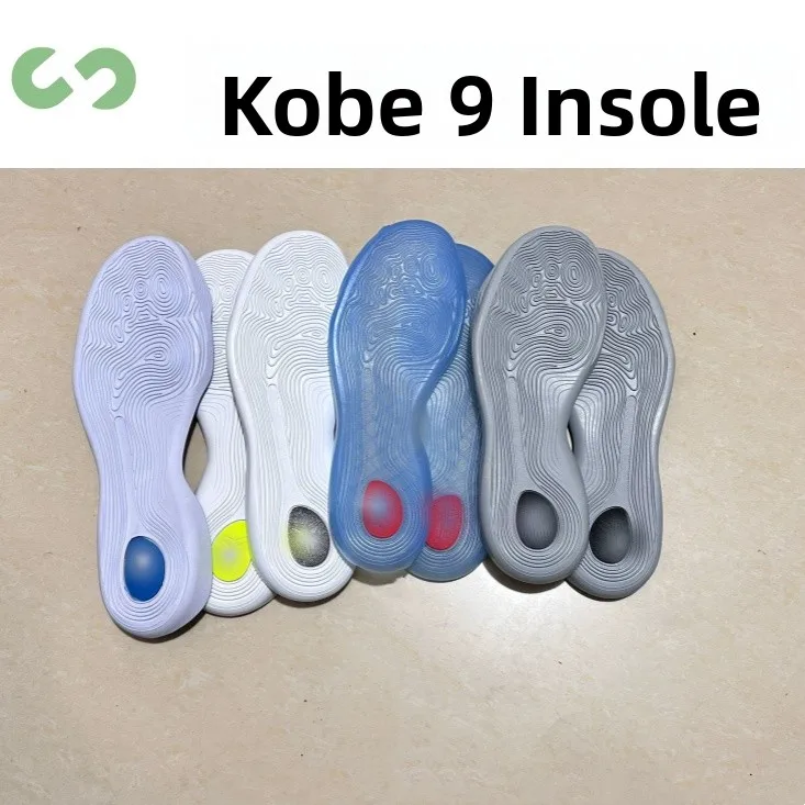 Kobe 9 Shoe Sole Repair Rubber Crystal White Grey Changeable Color Sports Shoe Insoles Anti-Slip Wear-Resistant All-Season Un...