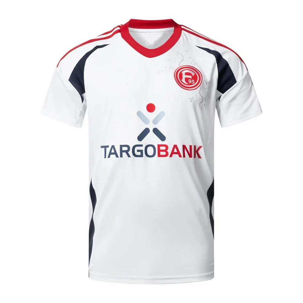 2025 رجل Dusseldorf ثلاثية الأبعاد الطباعة قصيرة الأكمام قميص كرة القدم الشباب الاطفال التدريب كرة القدم موحدة تنفس للجنسين جيرسي #1