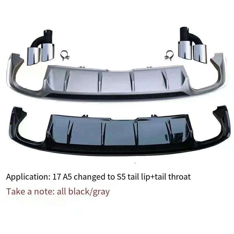 

Suitable for Audi A5 Retrofit Upgrade S5 RS5 Rear Spoiler Body Kit Dry Carbon Fiber Universal Rear Bumper Lip Rear Diffuser