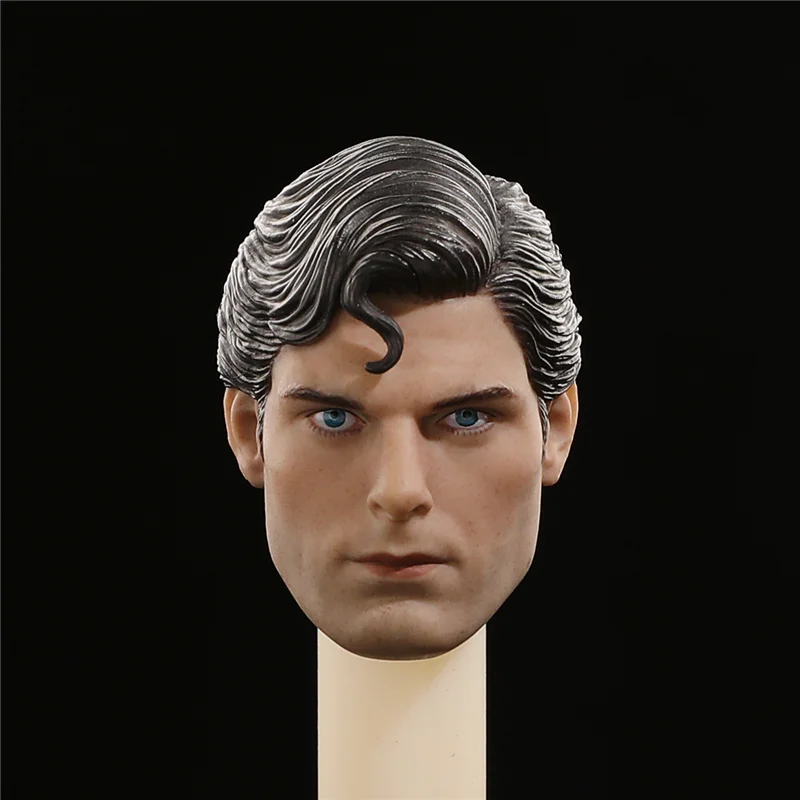 

1/6 Super Hero Christopher Reeve Clark Kent Head Sculpt Fit for 12'' TBLeague PH Action Figure Body
