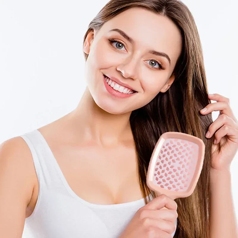 Wide Teeth Air Cushion Combs Women Detangling Scalp Massage Hair Comb Hair Brush Hollowing Out Home Salon DIY Hairdressing Tools