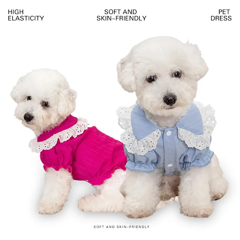 

Classic Simple Puppy Shirts Outfits Retro Fashion Pink Blue Rose red Home Sleepwear Shirt For Small Medium Dog Pet Clothes Teddy