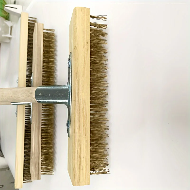 فرشاة أرضية من أسلاك الفولاذ، فرشاة أرضية، فرشاة سلك فولاذي، مناسبة للتنظيف العميق للسجاد والبلاط والحجر والأرضيات الخرسانية.