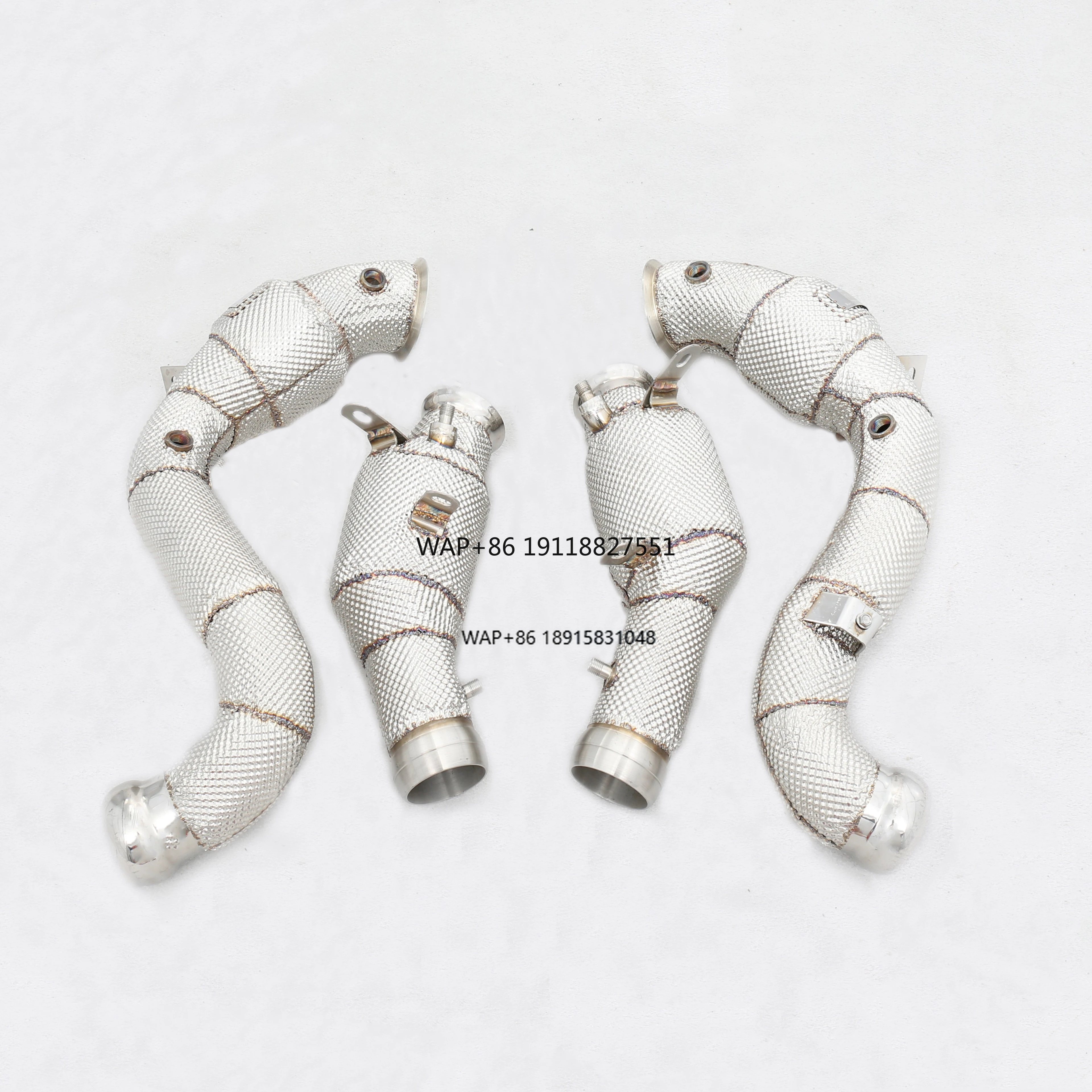 

Factory Highflow Race Downpipe for M177 4.0T C63 E63 S63 GT63 G63 GLC63 GLS63 Stainless Steel with Heatshield