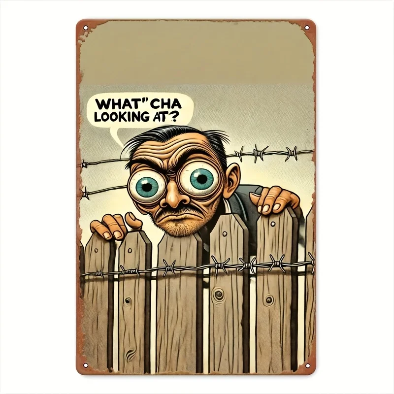 2D Flat, Vintage Metal Tin Sign - 