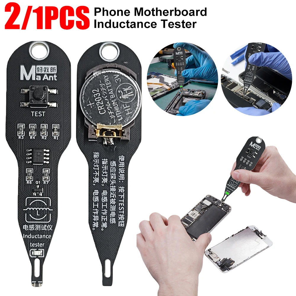 

2/1PCS Phone Motherboard Inductance Tester Motherboards Coil Detector Electromagnetic Induction Meter Rapid Fault Check Tool