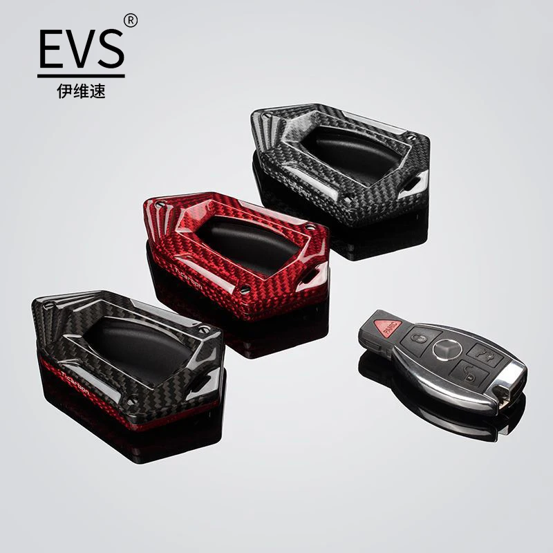 Carbon Fiber Car Key Case Cover Compatible With Mercedes Benz CLS CLA GL R SLK AMG A B C S Class Unique Key Case Accessories