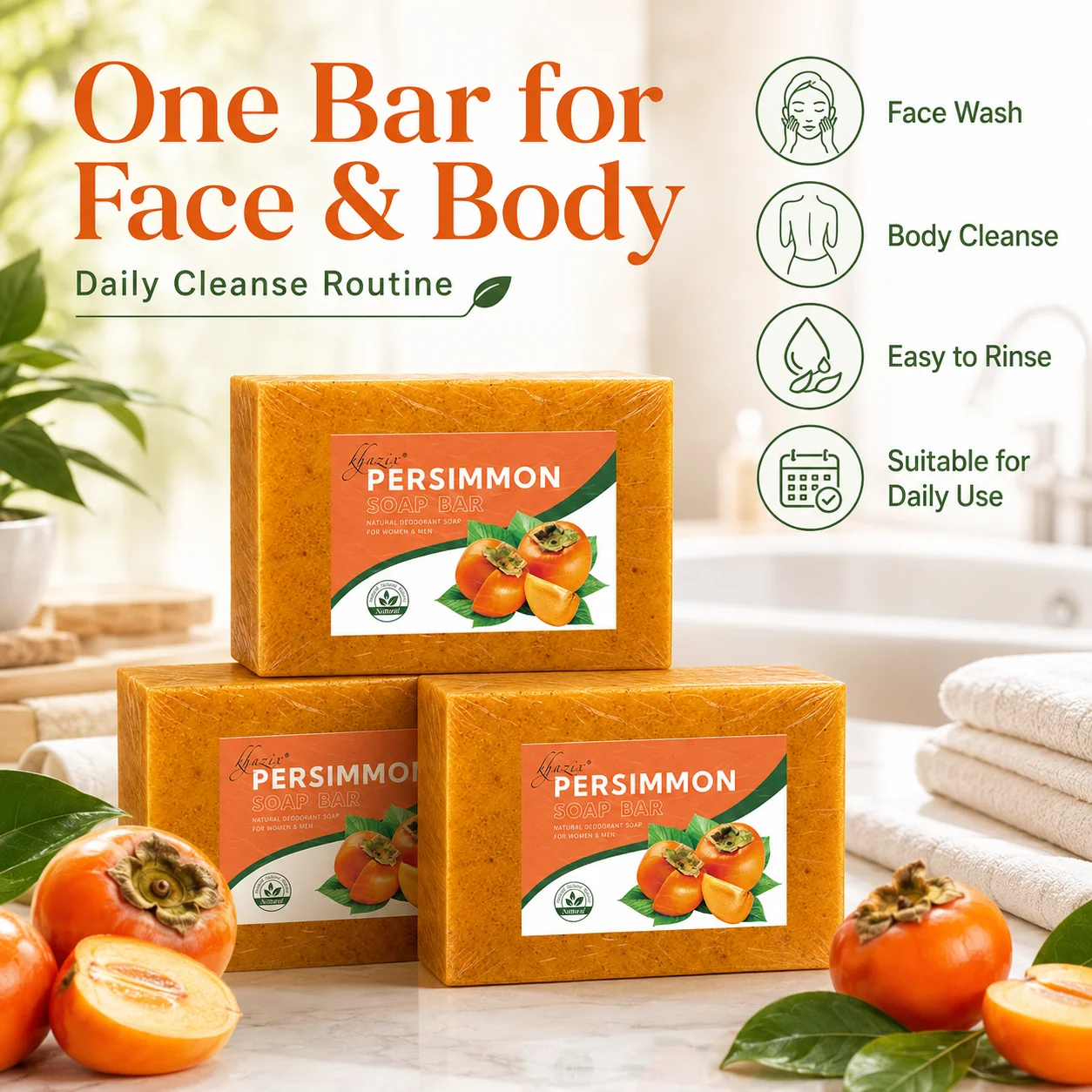 1pcs Kojic Acid Turmeric Soap Bars, Dark Spot Cleanser for Face & Body, Daily Use for Women & Men