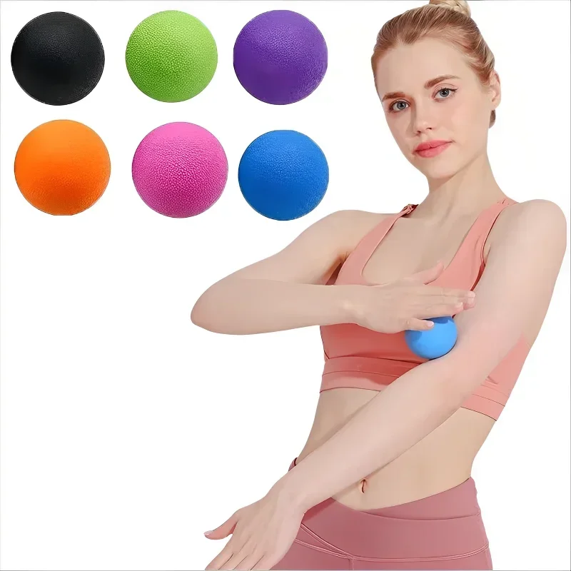 TPE Fascia Ball Lacrosse Muscle Relaxation Exercise Sports Fitness Yoga Peanut Massage Ball Trigger Point Stress Pain Relief