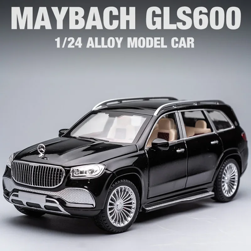 

New 1/24 Mercedes-Benz Maybach Gls600 Alloy Model Car Children's Toy Car Gift Ornaments Simulation SUV Car Model Boys Collection