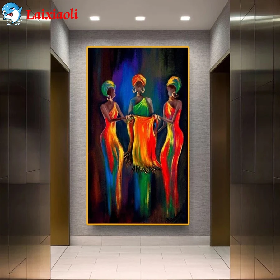 

DIY Diamond Painting Abstract art, african black woman Full Square Diamond Embroidery sale Cross Stitch Mosaic Handmade Gift