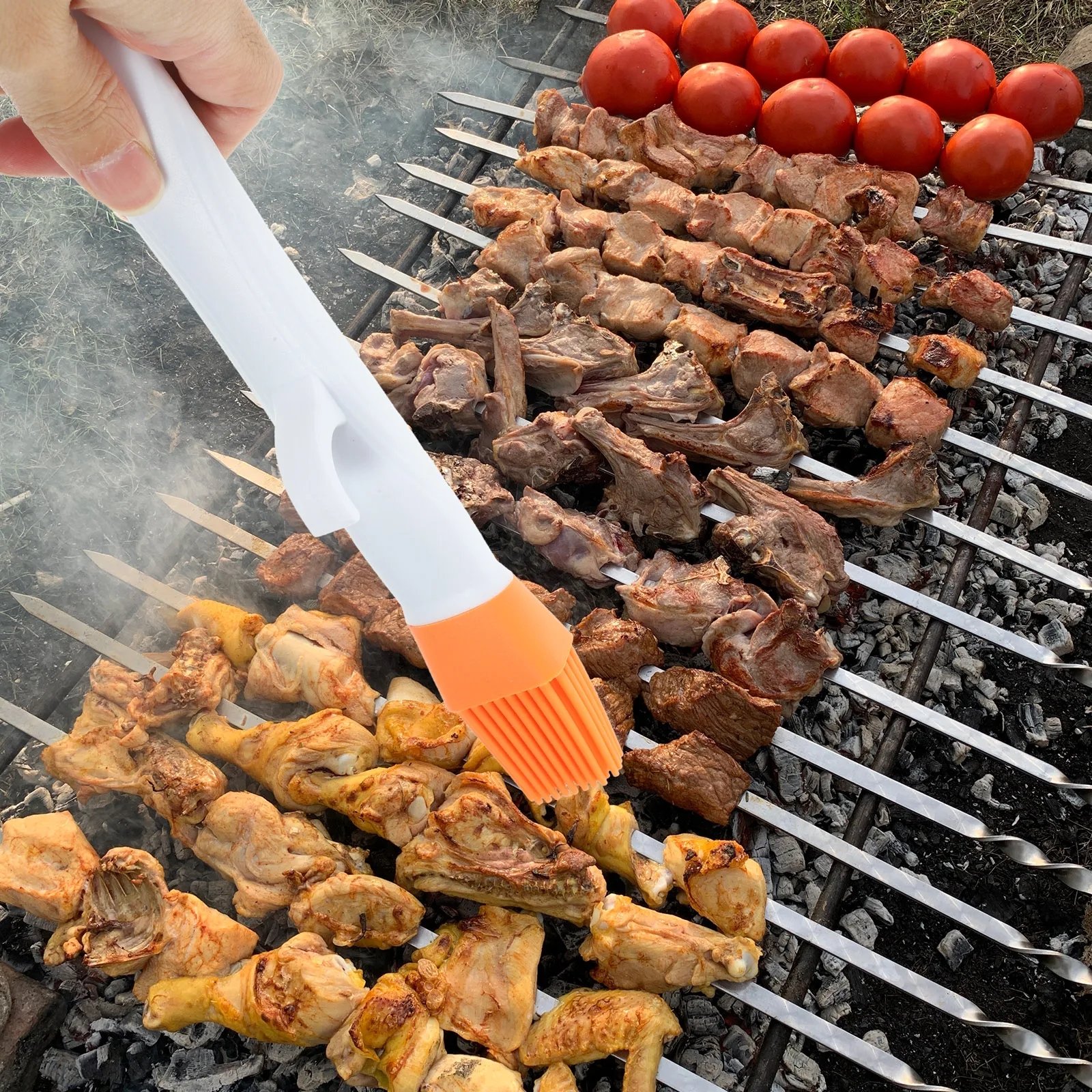 

Silicone Spatula Basting Brush Kitchen Cookware Cake Bread Cheese Cream Tool Flexible Ergonomic H Burr Non Fading