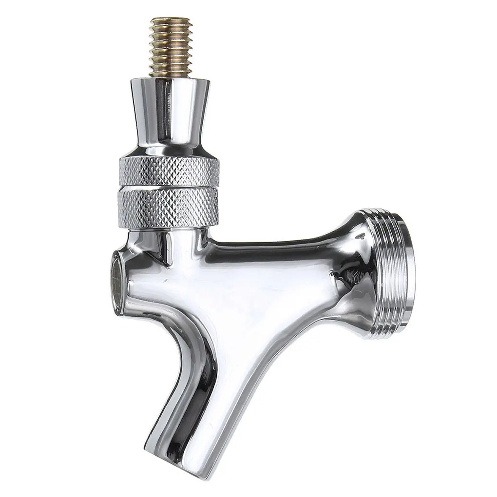 Draft Faucet Keg Kegerator Brass Plated Faucet Tap with Threaded Interface Keg Accessory