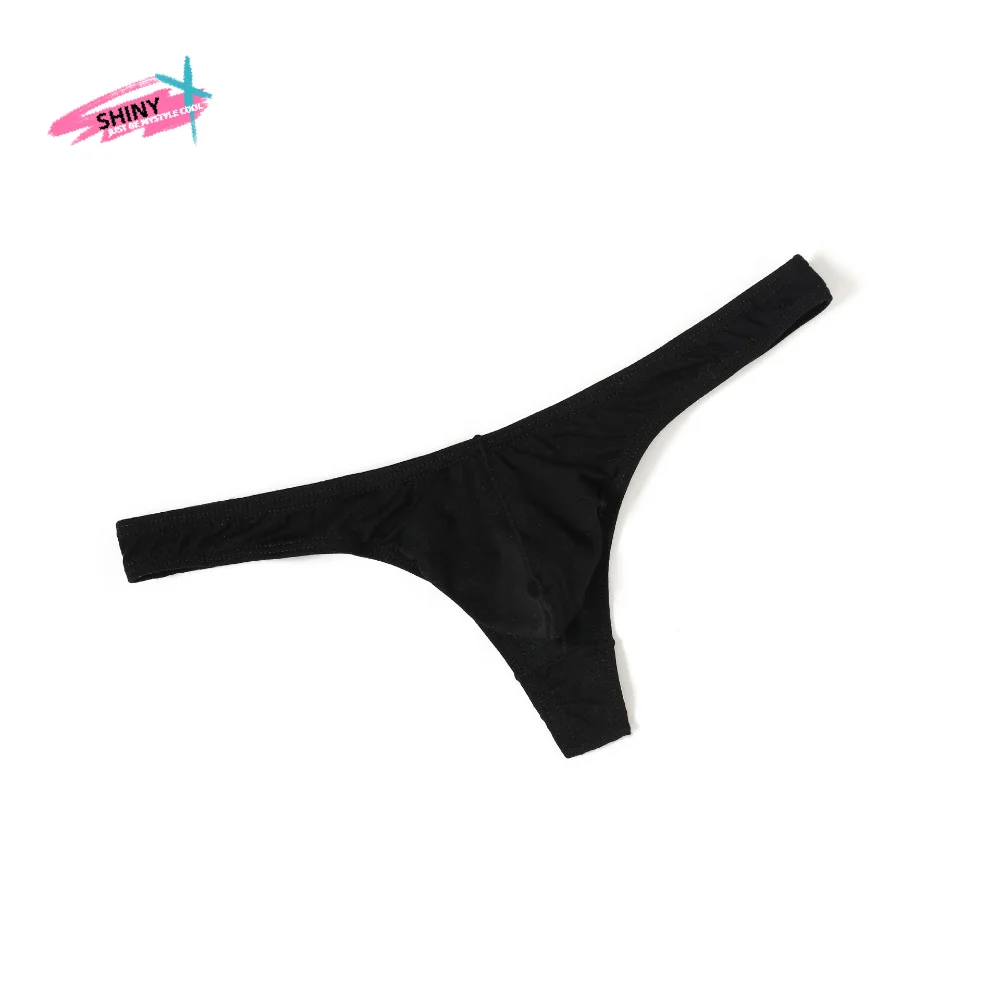 

Прозрачные трусы-стринги из ледяного шелка большого размера, ультратонкие мужские трусы с низкой посадкой, модель T-Back