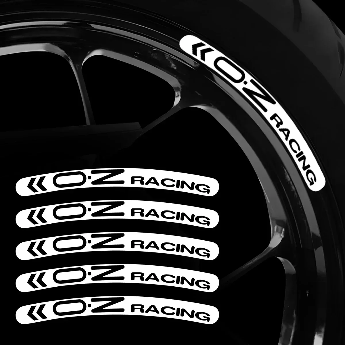 

Z/TF.5Pcs/set Wheel Reflective Sticker Ready To Race 17 Inch OZ Racing Mags Sticker Rally Racing Hub Spoke Decal Car Accessories