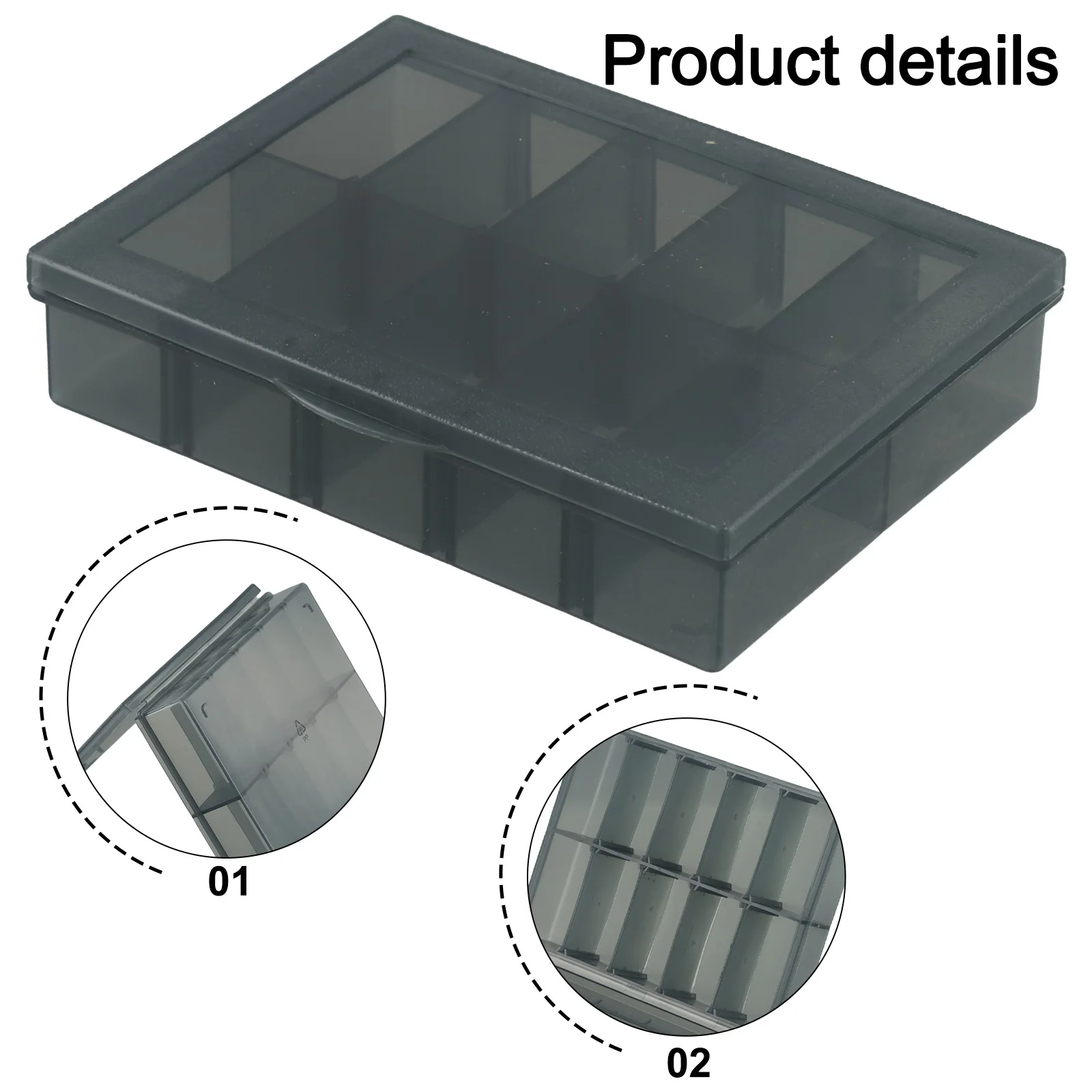Matte Plastic Parts Box, Hardware Parts Box, Household Classification Screw Packaging for Tool Parts Box Electronic Component