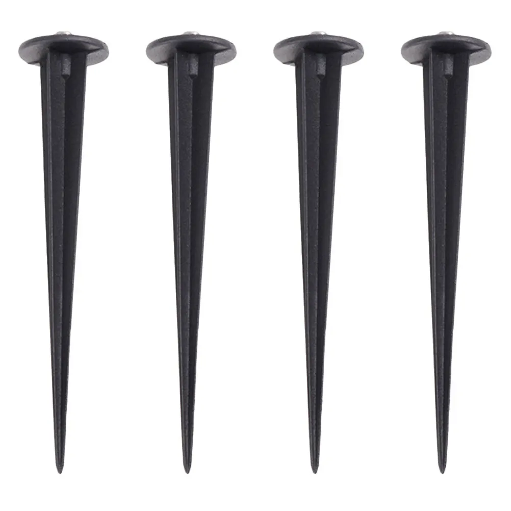 

4pcs Black Ground Spikes For Solar Lamps Outdoor Spikes Lights Replacement Aluminum Stakes Lawn Light Installation Accessories