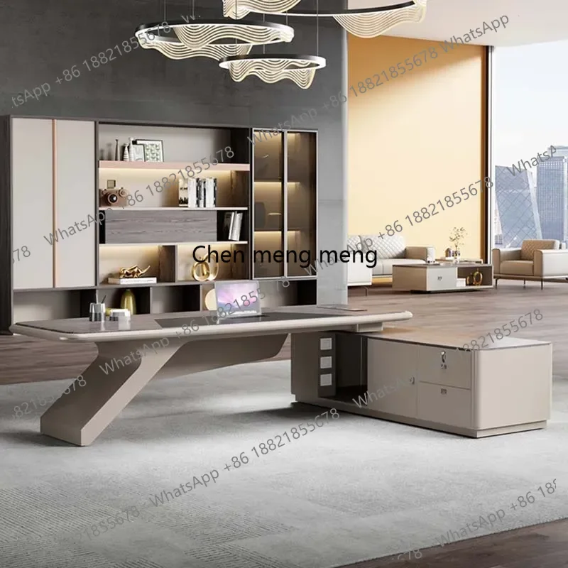 

Wide Study Office Desk Bedroom Luxury Corner Writing Gaming Office Desk Computer Executive Home Escritorio Oficina Furniture