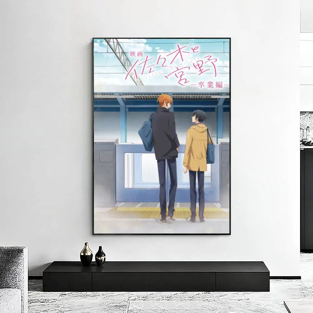 Anime s-sasaki e miyano cartaz hd arte parede pegajosa à prova dwaterproof água casa sala de estar quarto barra decoração estética