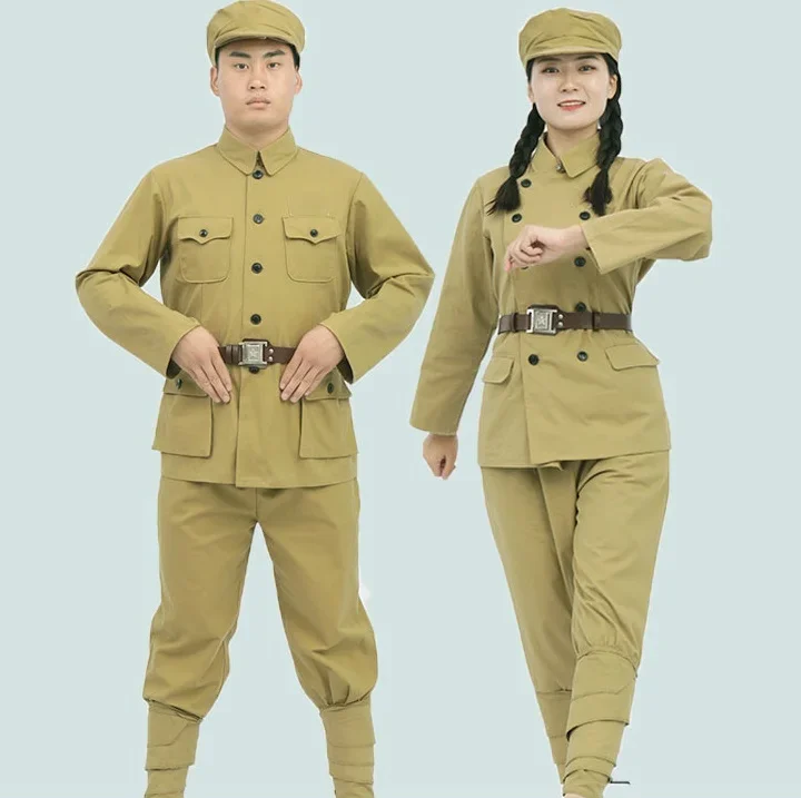 

Pure cotton clothing for resisting US aggression Aiding North Korea old-fashioned Yellow clothes PLA Uniform volunteers in 1950s