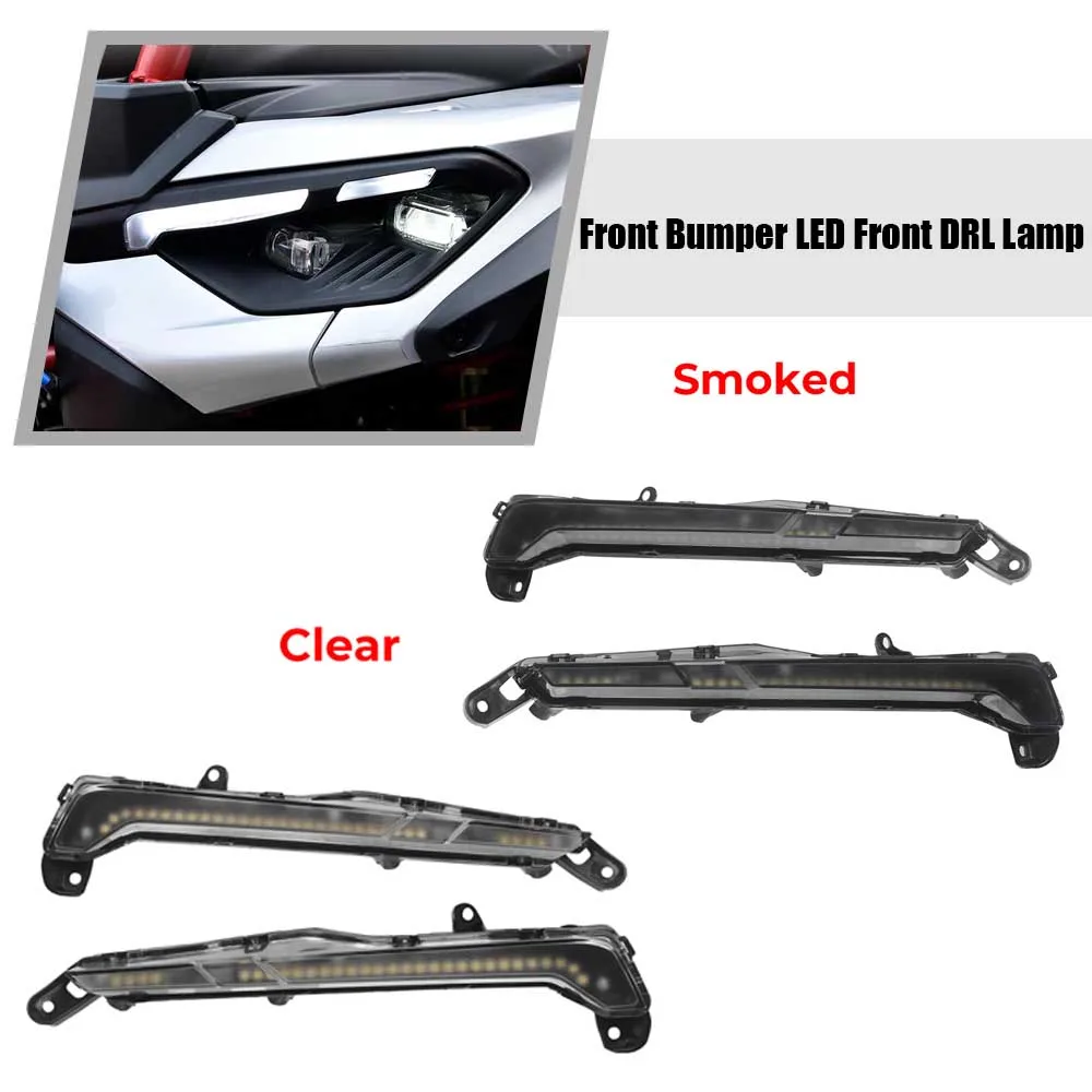 ATV 1Pair Front DRL Bumper Lamp Auxiliary LED Light Daytime Running Light Rpl For Can-Am Outlander 1000R MAX 2025 2026#710009356